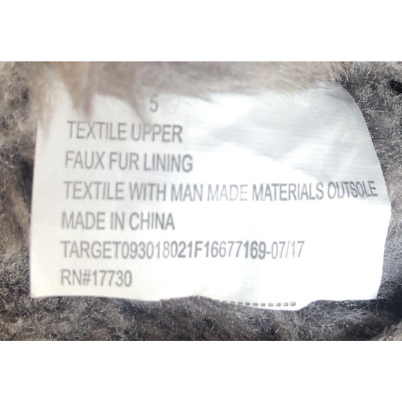 Little Girls Cat & Jack Bunny Ears Half Calf Faux Fur Lined Boots Size 5 - Picture 9 of 10